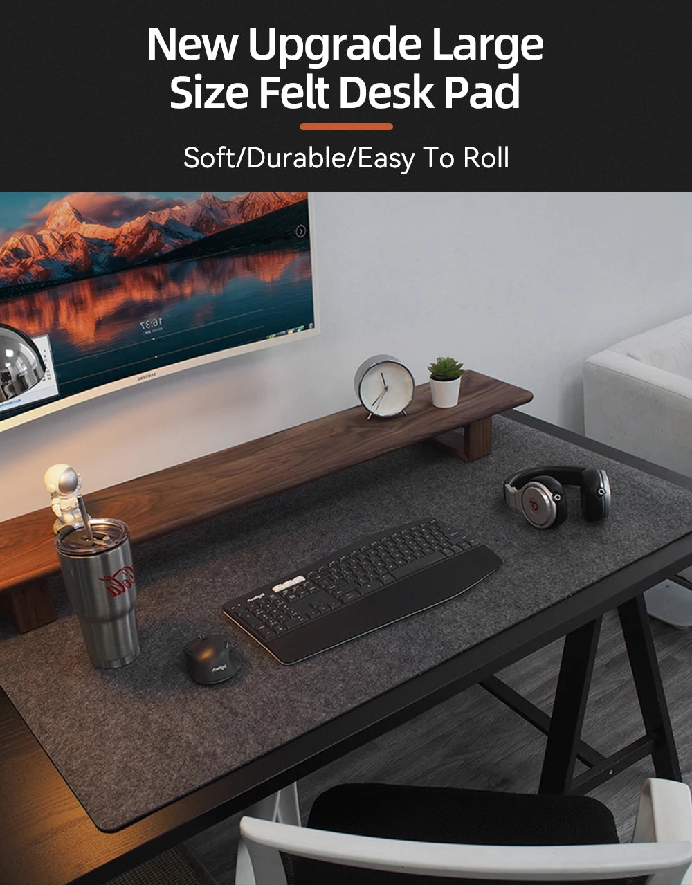 NalGear - Aesthetic Felt Desk Mat"